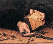 HOLBEIN, Hans the Younger Portrait of Nikolaus Kratzer (detail) sg France oil painting artist